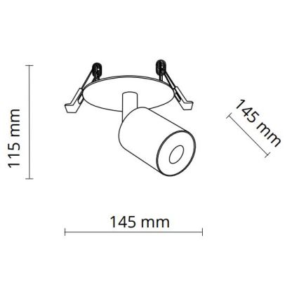 Recessed spotlight NEX 1xGU10/10W/230V white