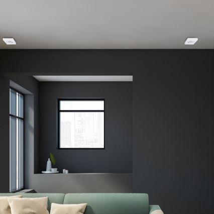 Recessed spotlight NUSA 1xGU5,3/MR16/50W/12V angular white