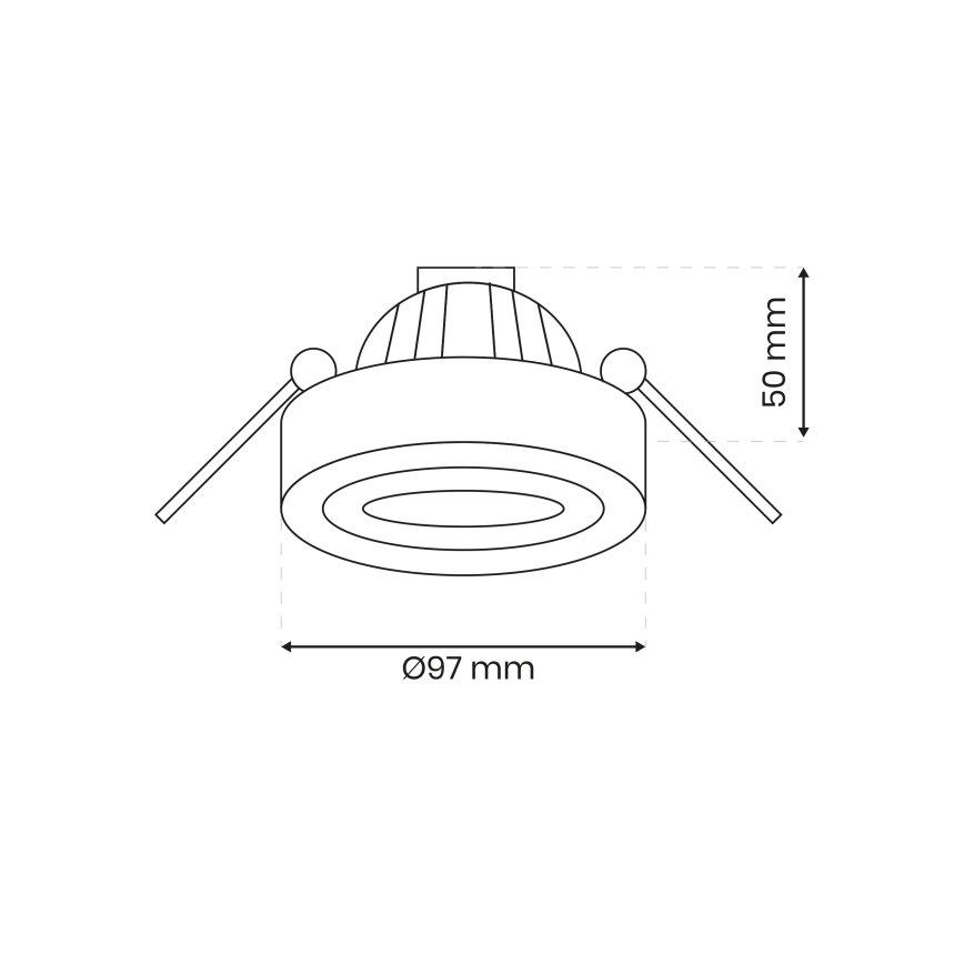 Recessed spotlight NUSA 1xGU5,3/MR16/50W/12V round white