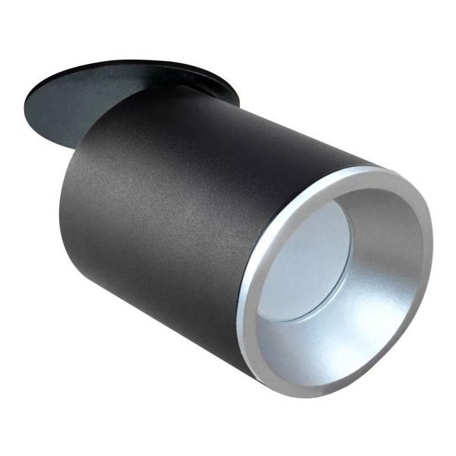 Recessed spotlight PALLAS 1xGU10/10W/230V black/silver