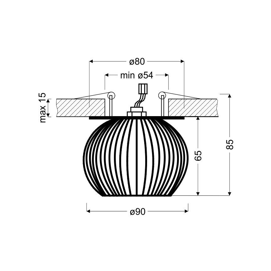 Recessed spotlight SK 93 1xG9/40W/230V white