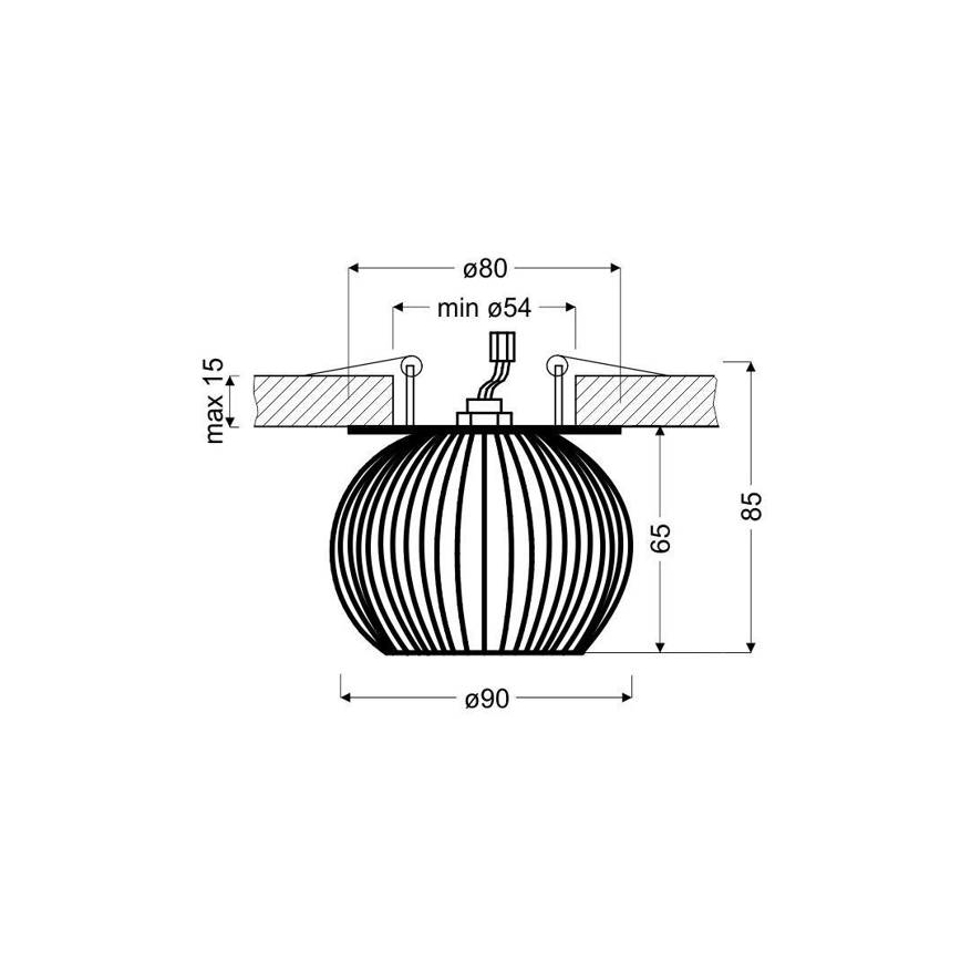 Recessed spotlight SK 93 1xG9/40W/230V white