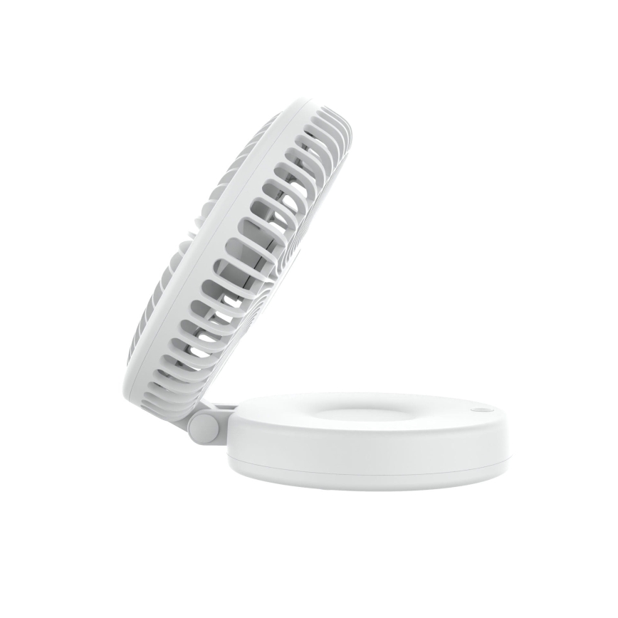 Rechargeable Desk Fan 10W/5V, 2400 mAh — White
