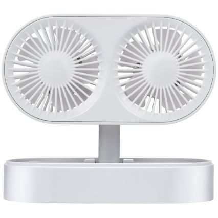 Rechargeable desk fan 3.7V 1200 mAh, white
