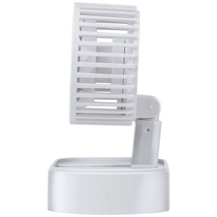 Rechargeable desk fan 3.7V 1200 mAh, white