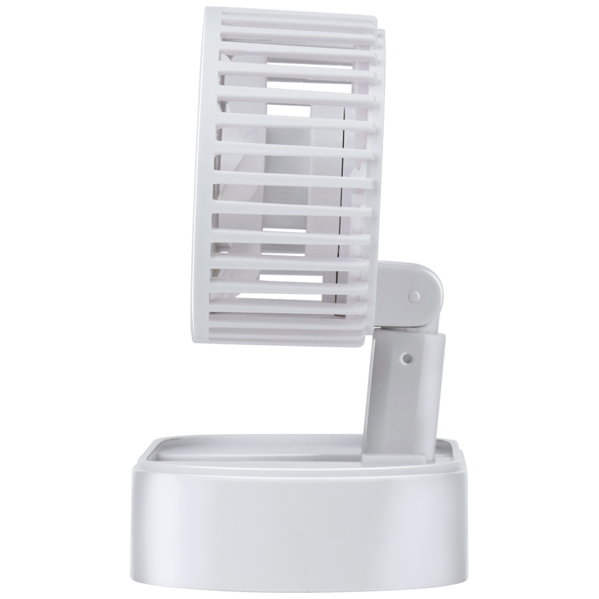 Rechargeable desk fan 3.7V 1200 mAh, white