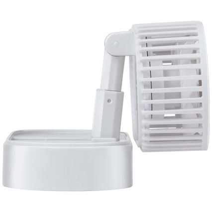 Rechargeable desk fan 3.7V 1200 mAh, white