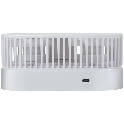 Rechargeable desk fan 3.7V 1200 mAh, white