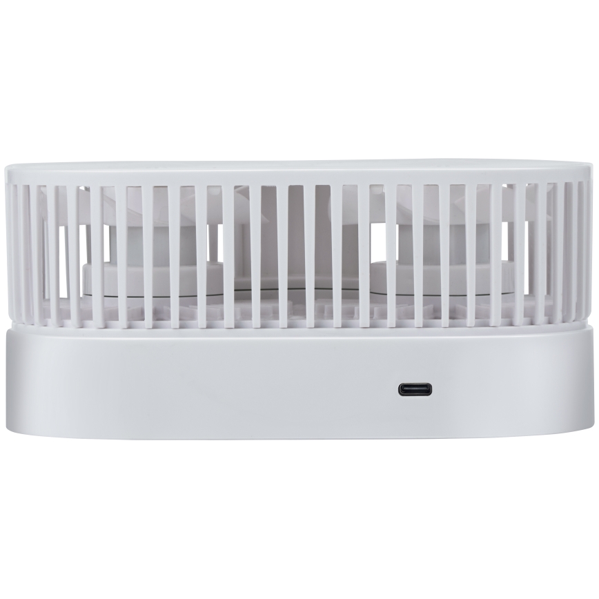 Rechargeable desk fan 3.7V 1200 mAh, white