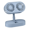Rechargeable Desktop Fan 3.7 V, 1200 mAh — Blue