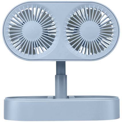Rechargeable Desktop Fan 3.7 V, 1200 mAh — Blue