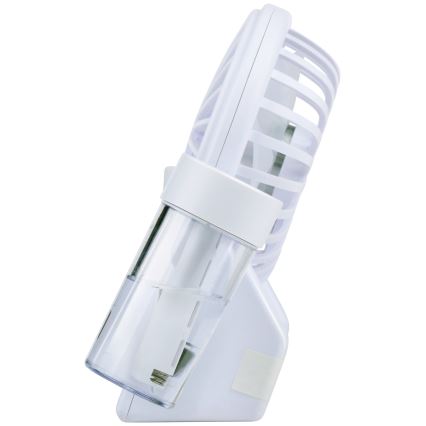 Rechargeable desktop fan with misting effect, 3.7 V, 1200 mAh