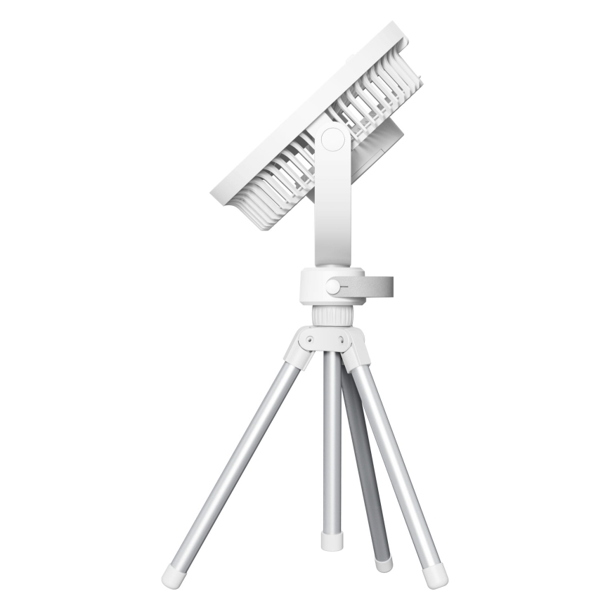 Rechargeable LED Desk Fan — 8W, 3.7V / 2400 mAh — White