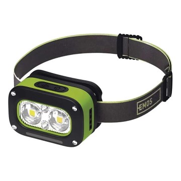 Rechargeable LED Headlamp, USB, IP43, 800 mAh