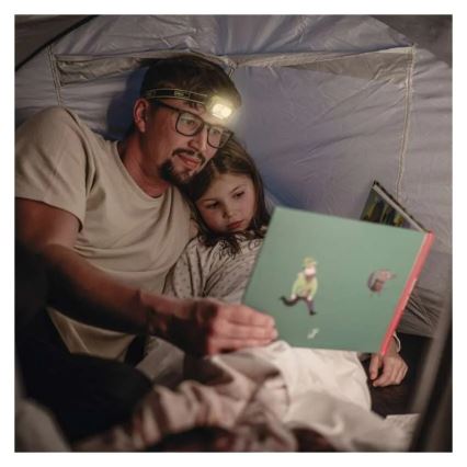 Rechargeable LED Headlamp, USB, IP43, 800 mAh