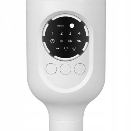 LED Rechargeable Pedestal Fan with LED Lighting LED/4.8W/5V USB 7200 mAh White + Remote Control