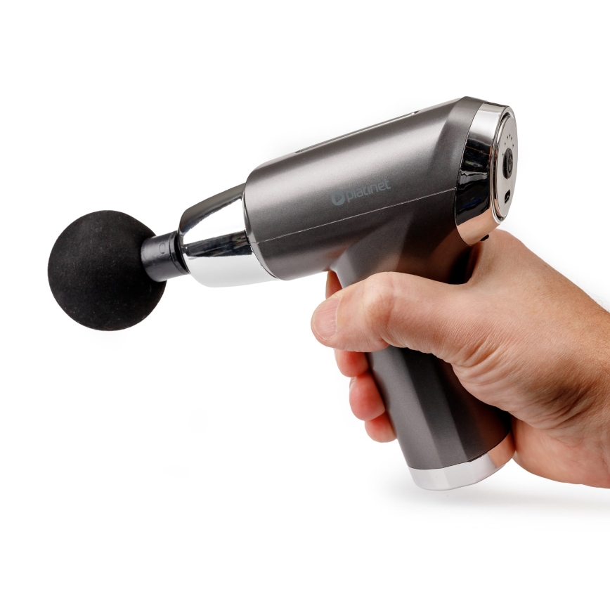 Rechargeable massage gun with 4 heads 25W/5V 1200 mAh