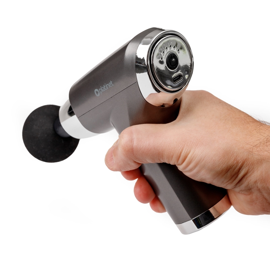 Rechargeable massage gun with 4 heads 25W/5V 1200 mAh
