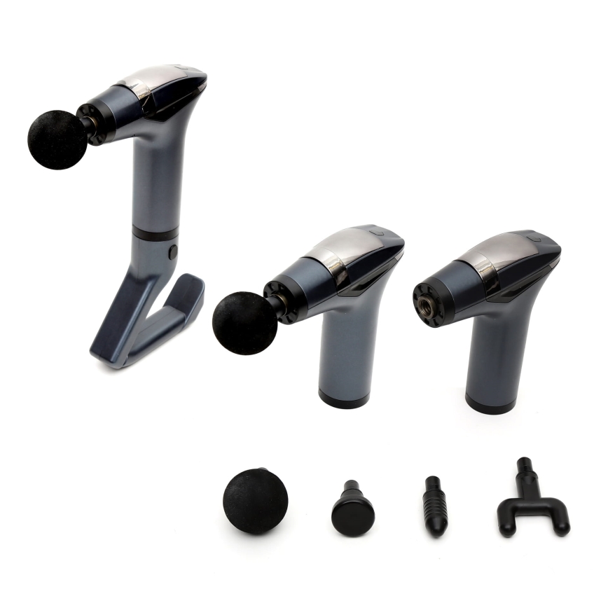 Rechargeable massage gun with 4 heads and strap 25W/5V 1500 mAh