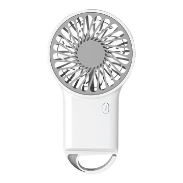 Rechargeable Pocket Fan 3W/5V, 300 mAh — White