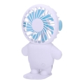 Rechargeable pocket fan 4.5 W / 5 V, 500 mAh, white/blue