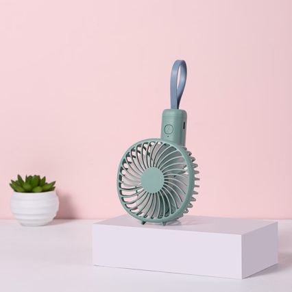 Rechargeable Pocket Fan 5W/5V 1200 mAh Turquoise