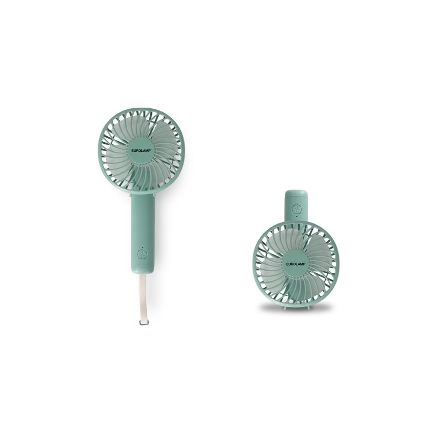 Rechargeable Pocket Fan 5W/5V 1200 mAh Turquoise