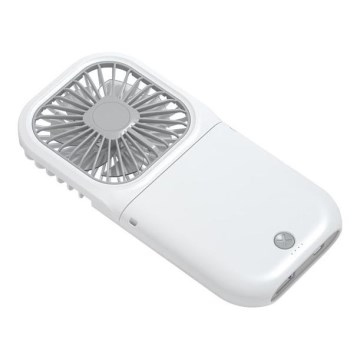 Rechargeable Pocket Fan 5W/5V 2500 mAh - White