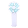 Rechargeable Pocket-Sized Fan 4W/5V, 1200 mAh — White/Blue