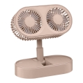 Rechargeable Table Fan 3.7V 1200 mAh Pink