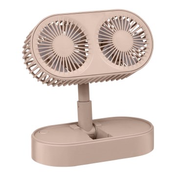 Rechargeable Table Fan 3.7V 1200 mAh Pink
