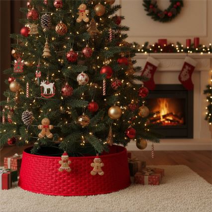 Red Christmas Tree Stand Cover, Ø 65 cm