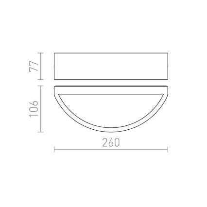 RED - Design Rendl - R10364 - Outdoor wall light LESA 1xE27/26W/230V IP54