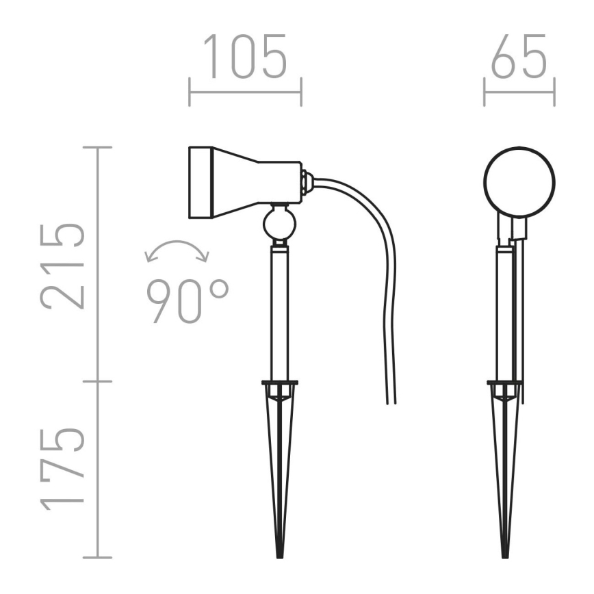 RED - Design Rendl - R10427 - Outdoor light DIREZZA 1xGU10/35W/230V IP54