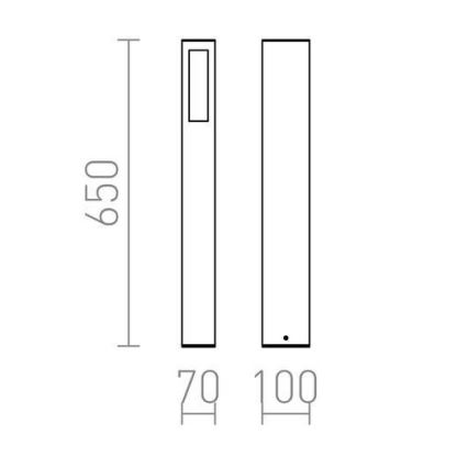 RED - Design Rendl - R10441 - Outdoor lamp TREEZA 1xE27/26W/230V IP54