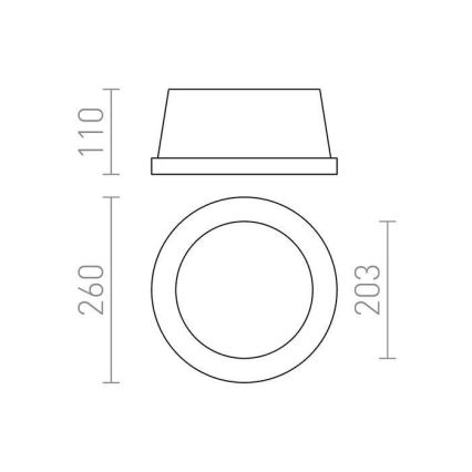 RED - Design Rendl - R10444 - Recessed light MIA 2xE27/40W/230V
