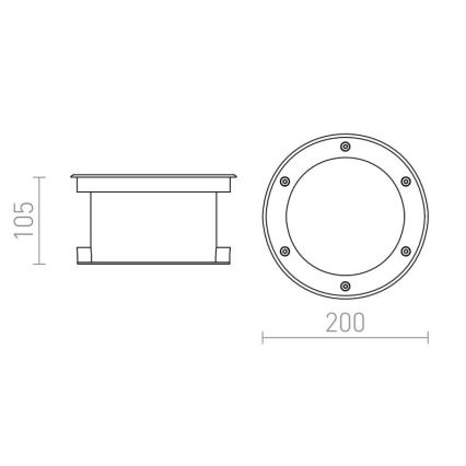 RED - Design Rendl - R10532 - LED Outdoor surface-mounted light TERRA LED/20W/230V IP67