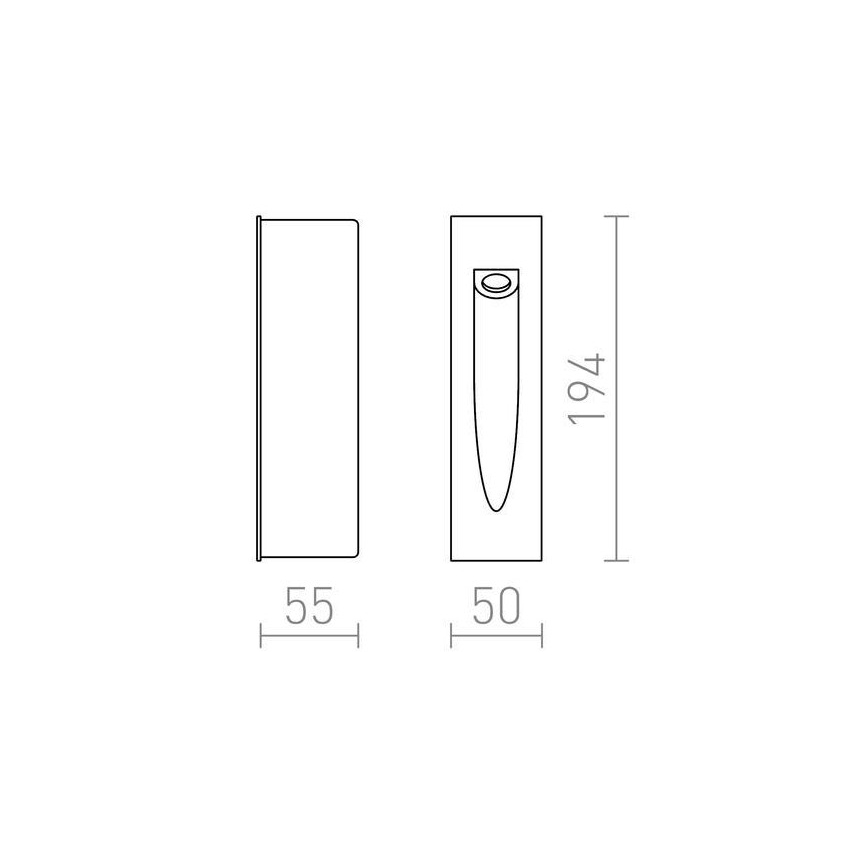 RED - Design Rendl - R10545 - LED Outdoor built-in light GAP LED/3W/230V IP54