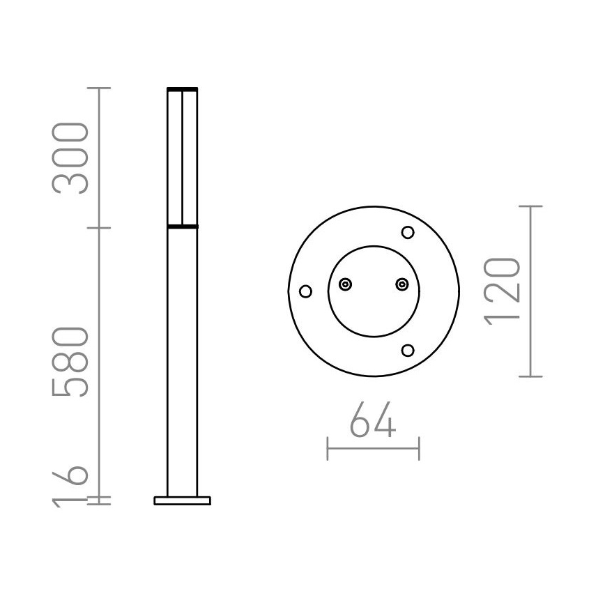 RED - Design Rendl - R10548 - LED Outdoor lamp VADIS LED/8W/230V IP54