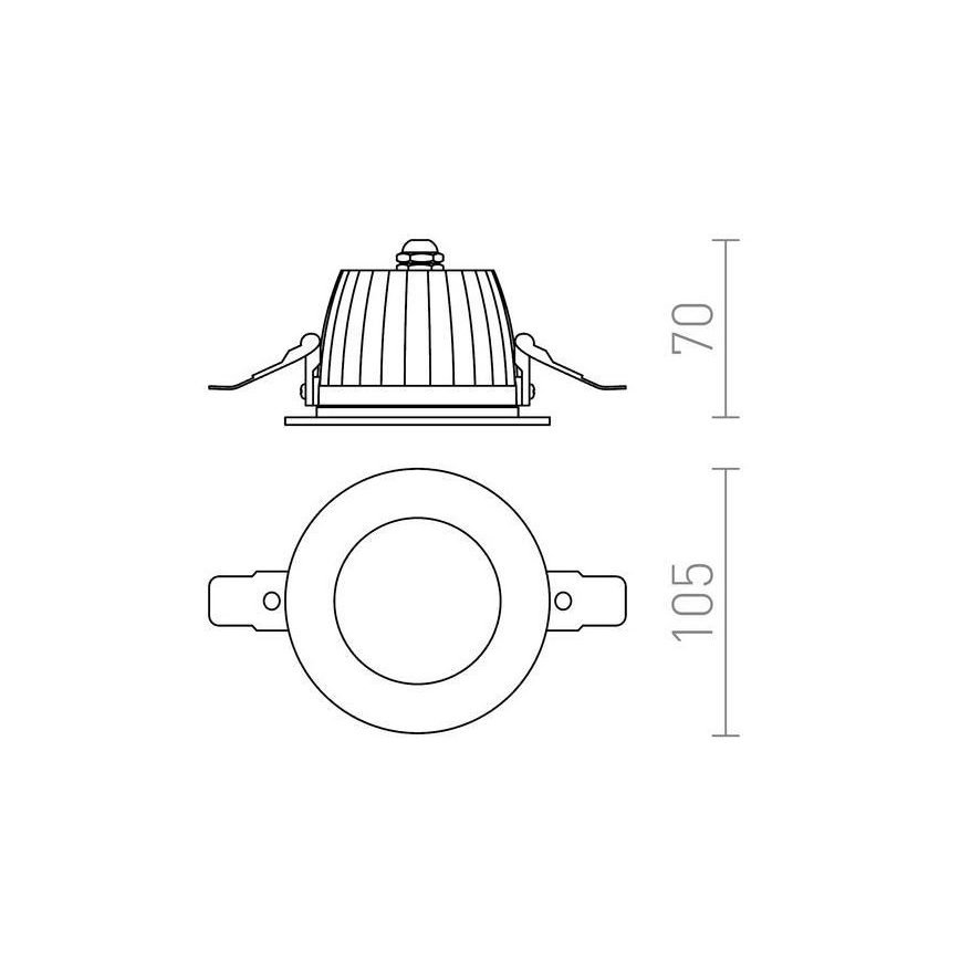 RED - Design Rendl - R10565 - LED Bathroom recessed light AMIGA 8W/230V IP65