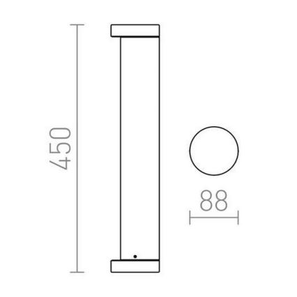 RED - Design Rendl - R11171 - LED Outdoor lamp SONET LED/7W/230V IP54 anthracite