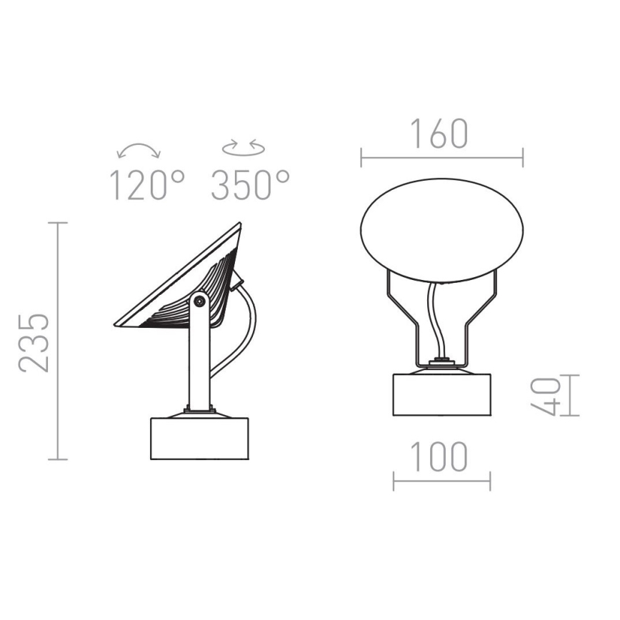 RED - Design Rendl - R11753 - LED Outdoor wall light FOX LED/9W/230V IP65