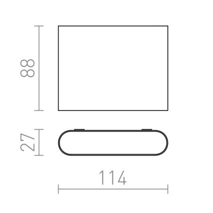 RED - Design Rendl - R12012 - LED Outdoor wall light CHOIX 2xLED/3W/230V IP54