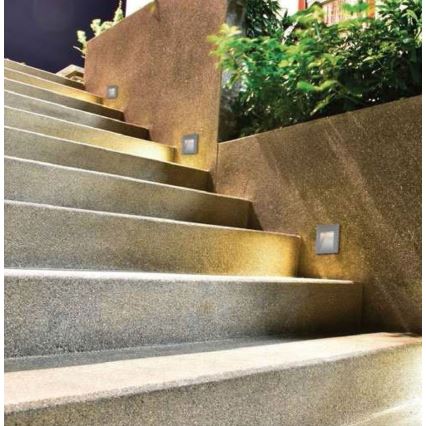 RED - Design Rendl - R12015 - LED Outdoor built-in light TESS LED/3W/230V IP54 anthracite