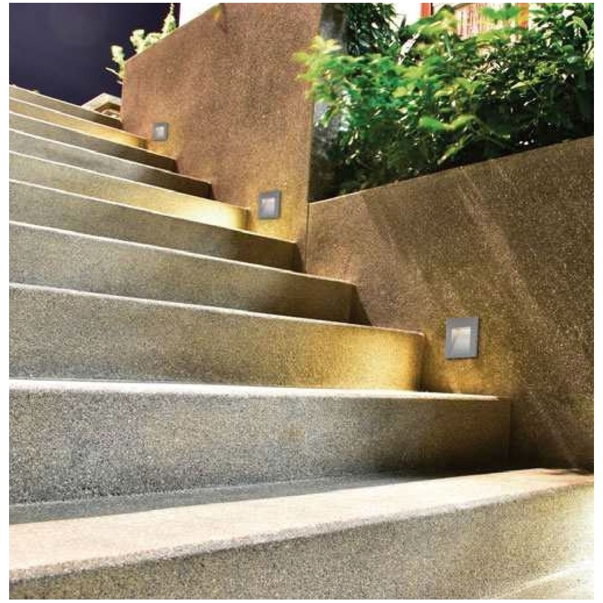 RED - Design Rendl - R12015 - LED Outdoor built-in light TESS LED/3W/230V IP54 anthracite