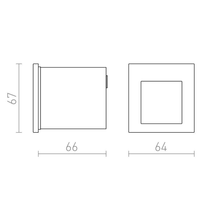 RED - Design Rendl - R12015 - LED Outdoor built-in light TESS LED/3W/230V IP54 anthracite