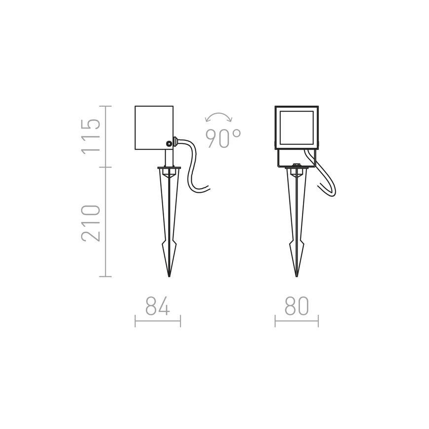 RED - Design Rendl - R12025 - LED Outdoor light BORA LED/6W/230V IP54