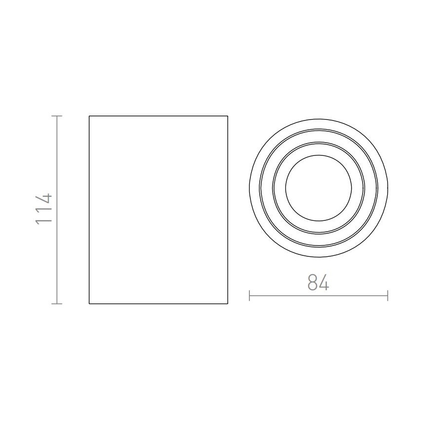 RED - Design Rendl - R12044 - Spotlight MOMA 1xGU10/35W/230V white