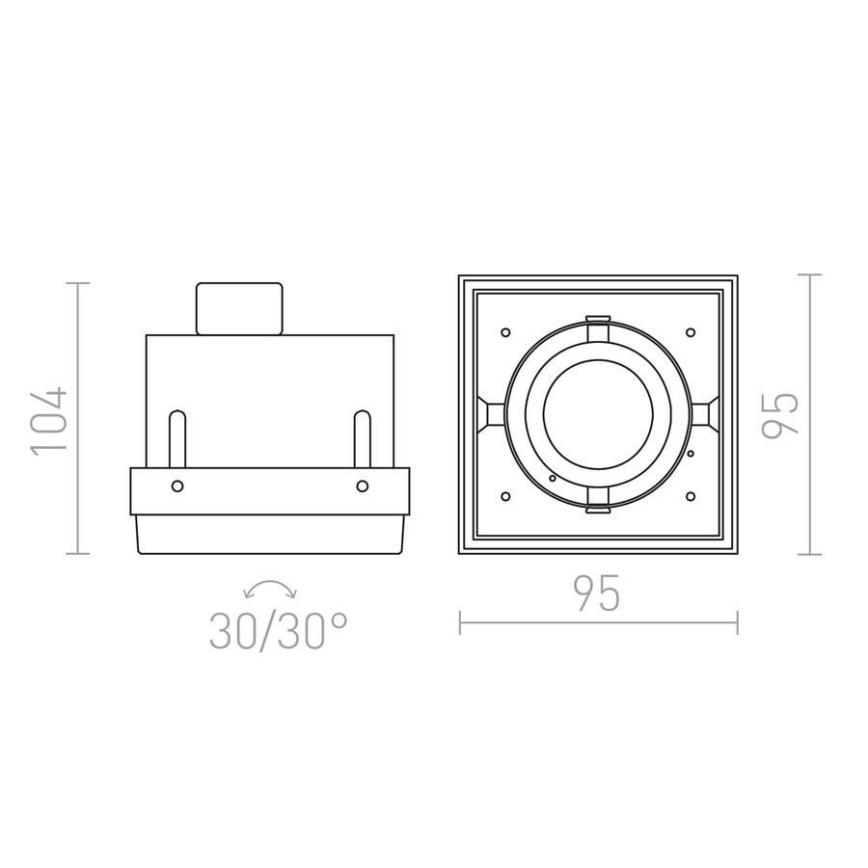 RED - Design Rendl - R12052 - Recessed light ELECTRA 1xGU10/50W/230V