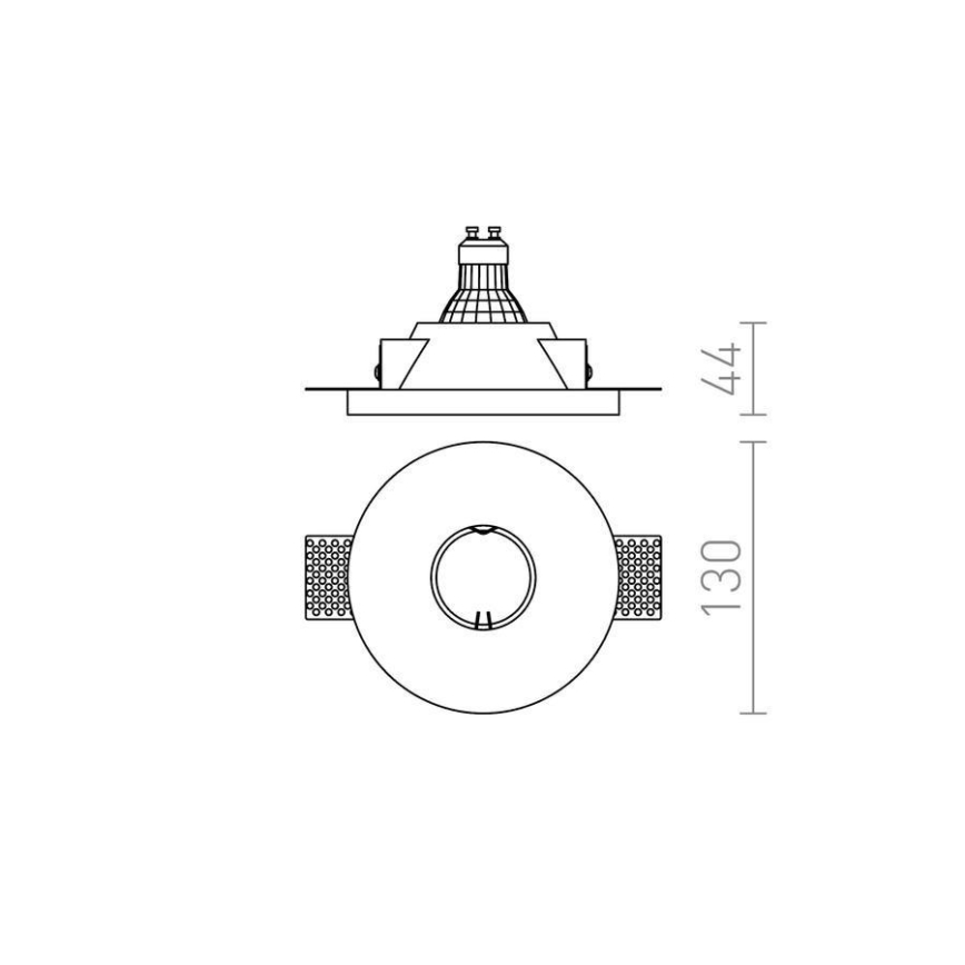 RED - Design Rendl - R12357 - Recessed light DAG 1xGU10/35W/230V